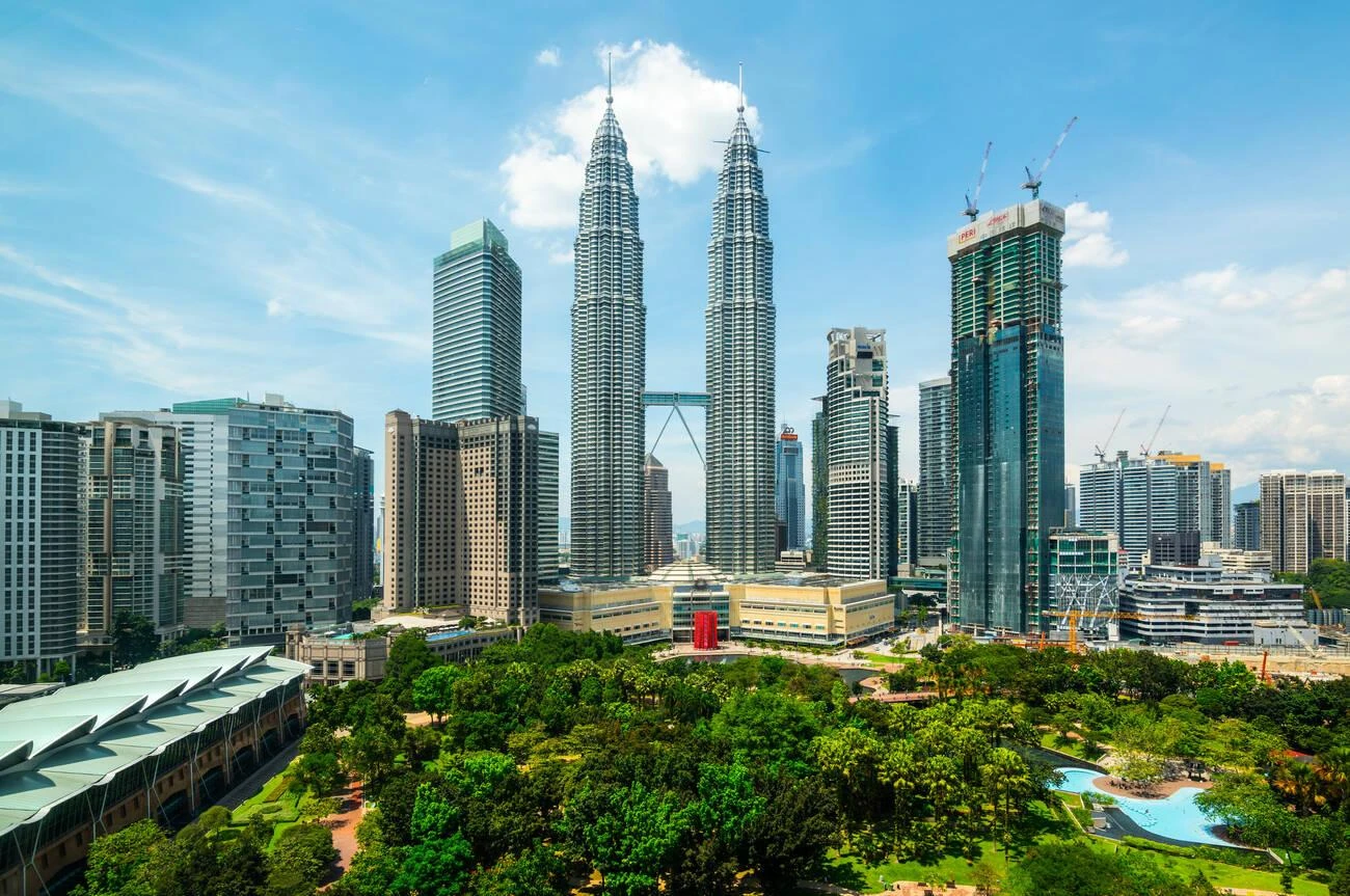 Petronas Twin Towers and Central Kuala Lumpur, Malaysia