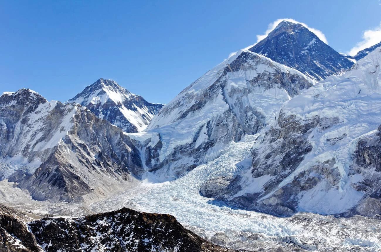 View of Mount Everest from the summit of Kala Pathar, Everest Region, Nepal